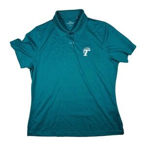 Vansport Performance Polo Shirt Teal T‎ Logo Short Sleeve Mens Size Medium